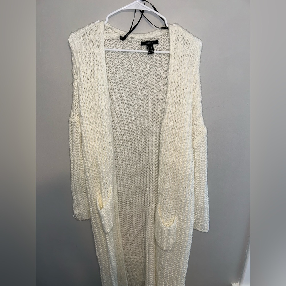 Forever 21 long line knit cardigan